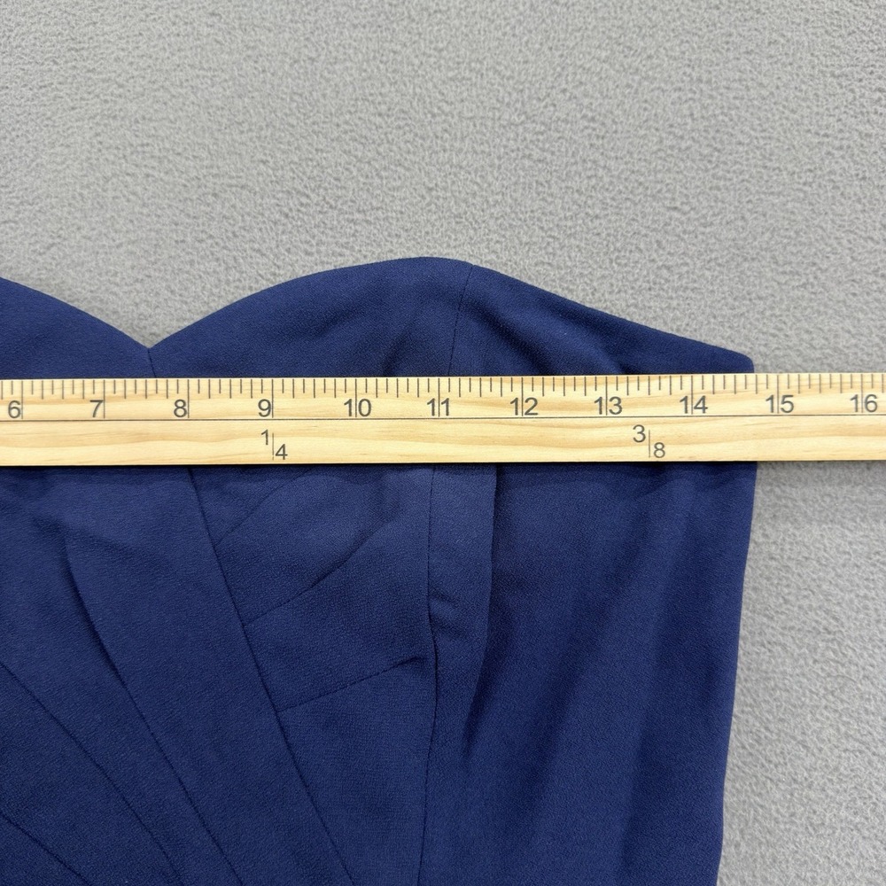 Lily‎ Pulitzer Strapless Kylo Navy Blue Jumpsuit Size 00 Wide Leg Crepe NWT 218 - Picture 8 of 14